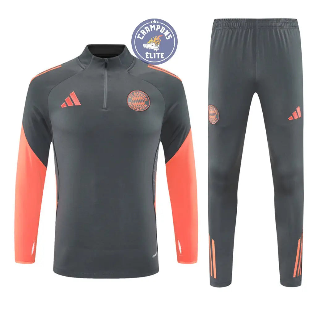 Image of Survêtement d’entraînement demi-zip - Bayern Munich 2025/2026 - Gris/Orange