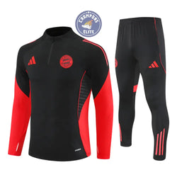 Image of Survêtement d’entraînement demi-zip - Bayern Munich 2025/2026 - Noir/Rouge