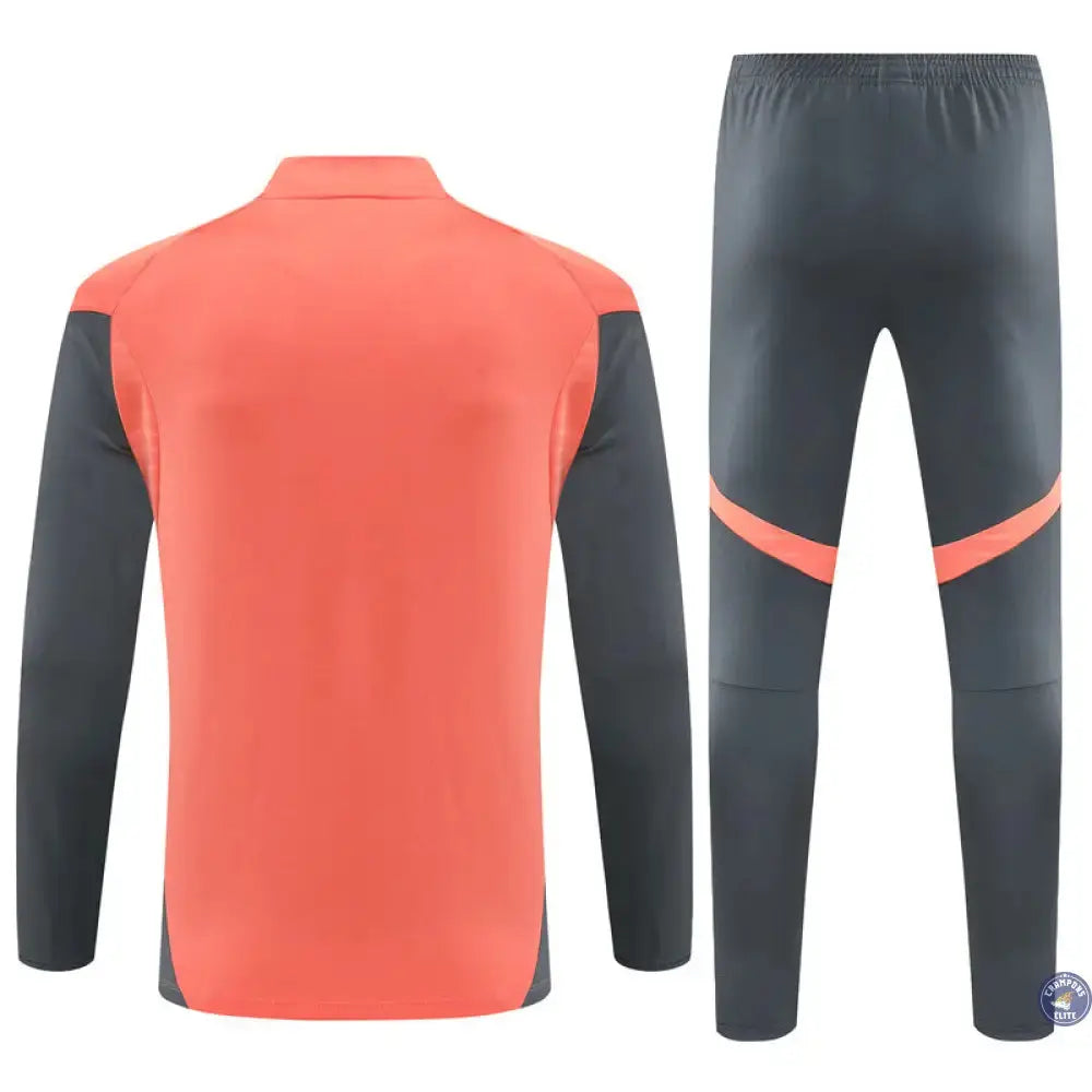 Survêtement d’entraînement demi-zip - Bayern Munich 2025/2026 - Orange/Gris