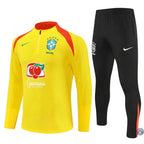 Survêtement d’entraînement demi-zip - Brésil 2025/2026 - Jaune/Noir/Orange