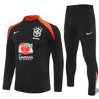 Survêtement d’entraînement demi-zip - Brésil 2025/2026 - Noir/Orange