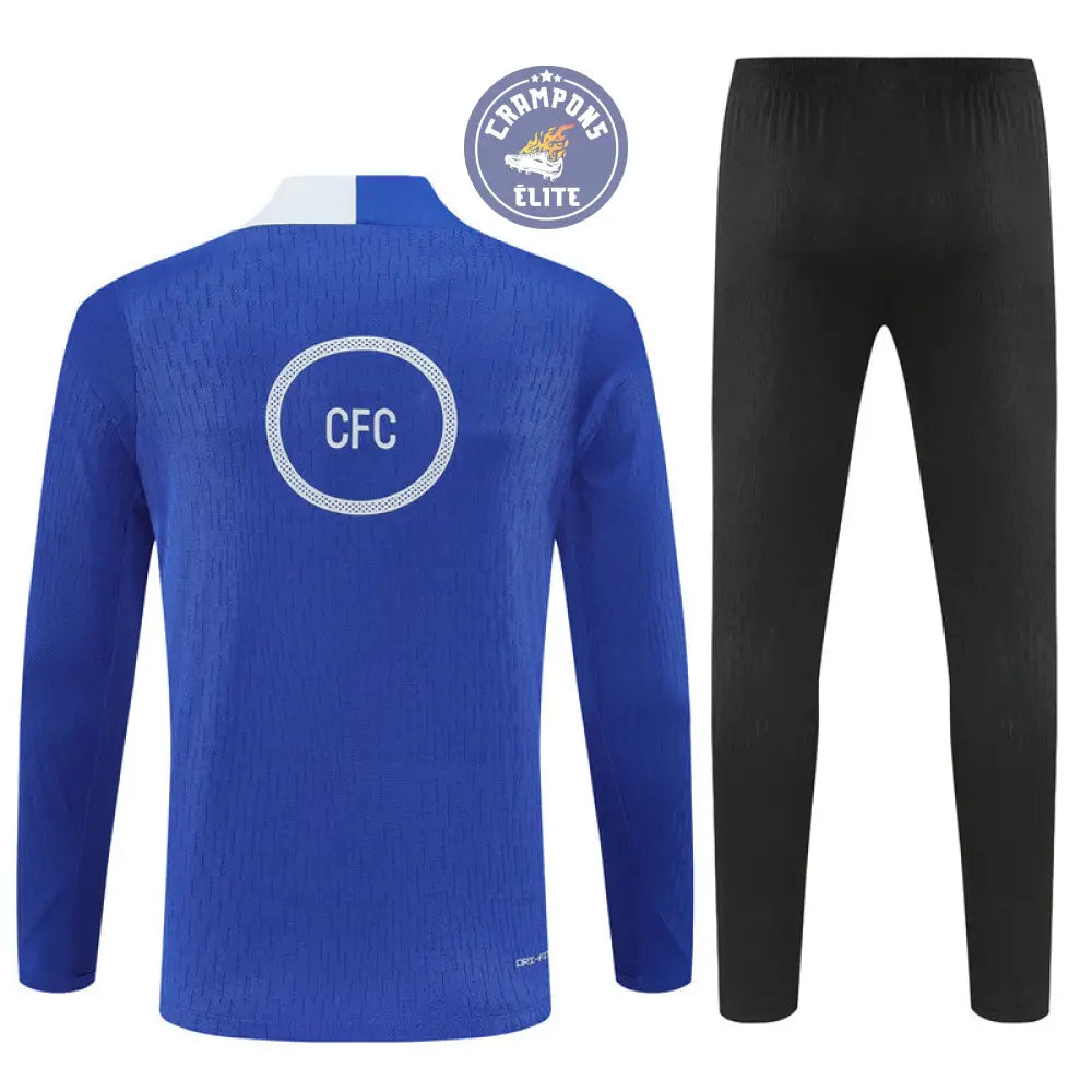 Image of Survêtement d’entraînement demi-zip - Chelsea 2025/2026 - Bleu/Blanc/Noir
