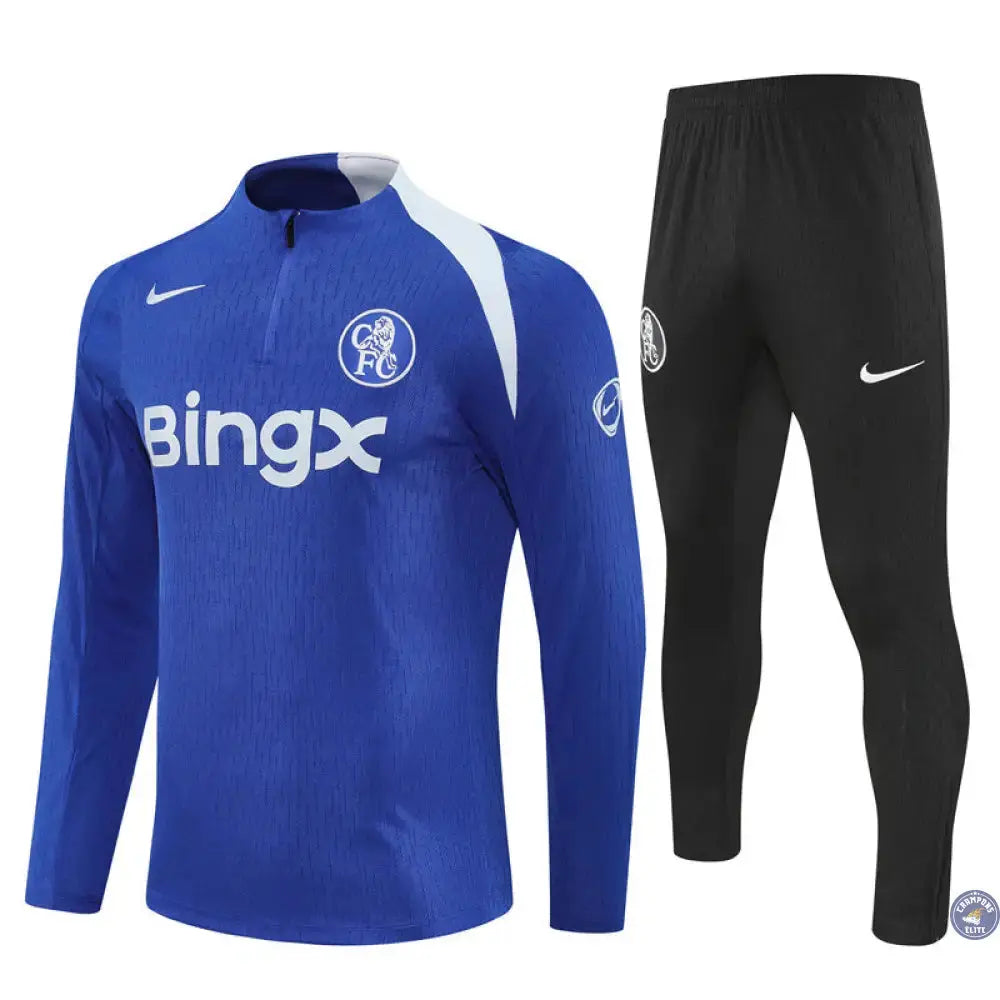 Survêtement d’entraînement demi-zip - Chelsea 2025/2026 - Bleu/Blanc/Noir