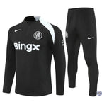 Survêtement d’entraînement demi-zip - Chelsea 2025/2026 - Noir/Blanc