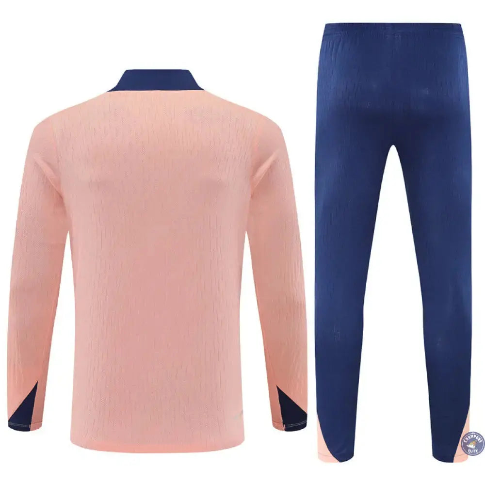 Image of Survêtement d’entraînement demi-zip - Chelsea 2025/2026 - Rose/Bleu Marine