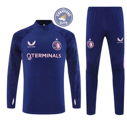 Image of Survêtement d’entraînement demi-zip - Feyenoord 2025/2026 - Bleu/Rose