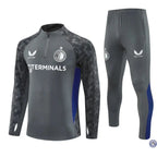 Survêtement d’entraînement demi-zip - Feyenoord 2025/2026 - Gris/Blanc/Noir