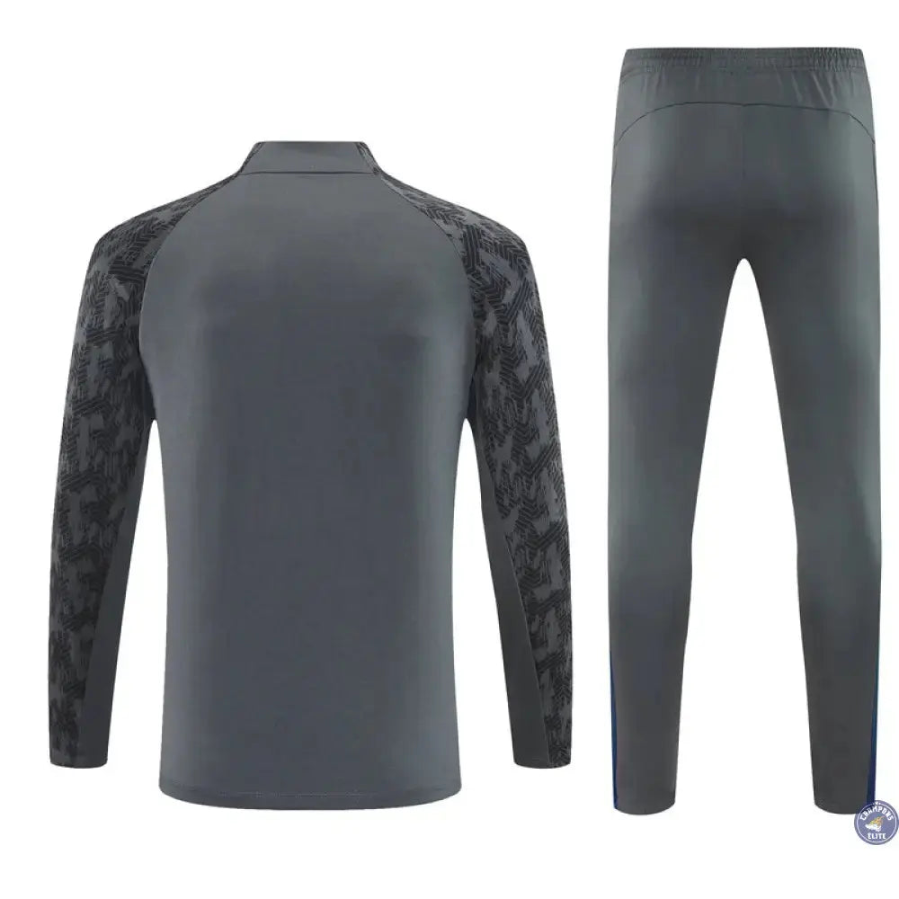 Survêtement d’entraînement demi-zip - Feyenoord 2025/2026 - Gris/Blanc/Noir