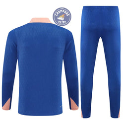 Image of Survêtement d’entraînement demi-zip - France 2025/2026 - Bleu/Rose