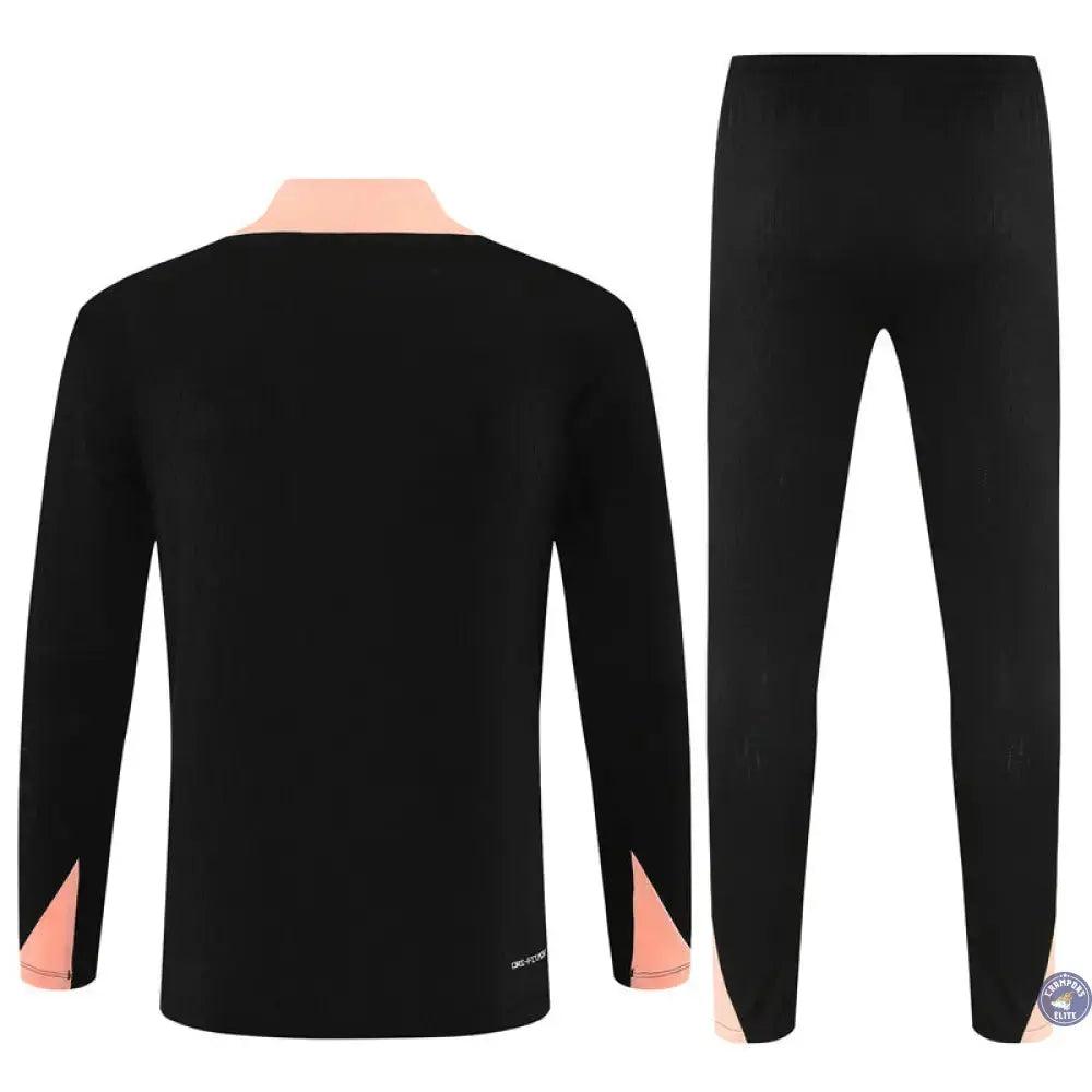 Image of Survêtement d’entraînement demi-zip - France 2025/2026 - Noir/Rose