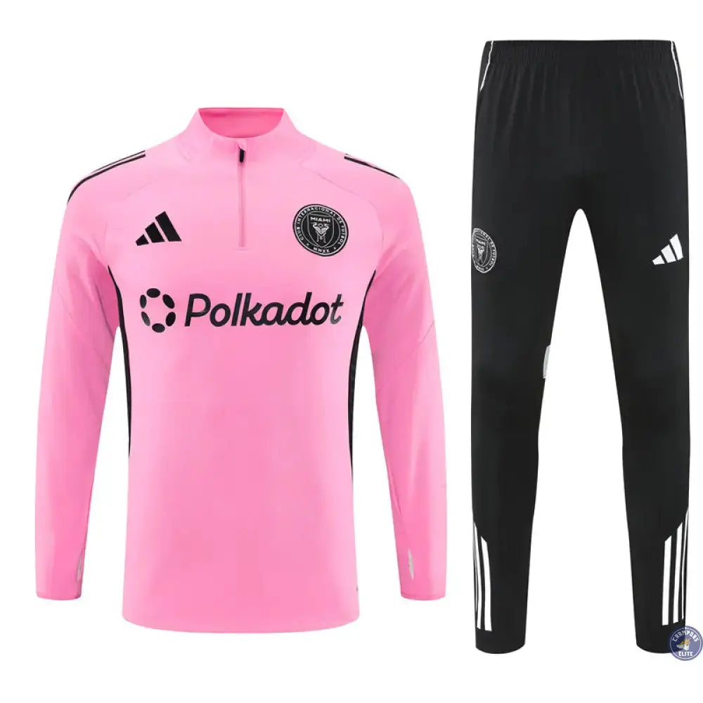 Image of Survêtement d’entraînement demi-zip - Inter Miami 2025/2026 - Rose/Noir/Blanc