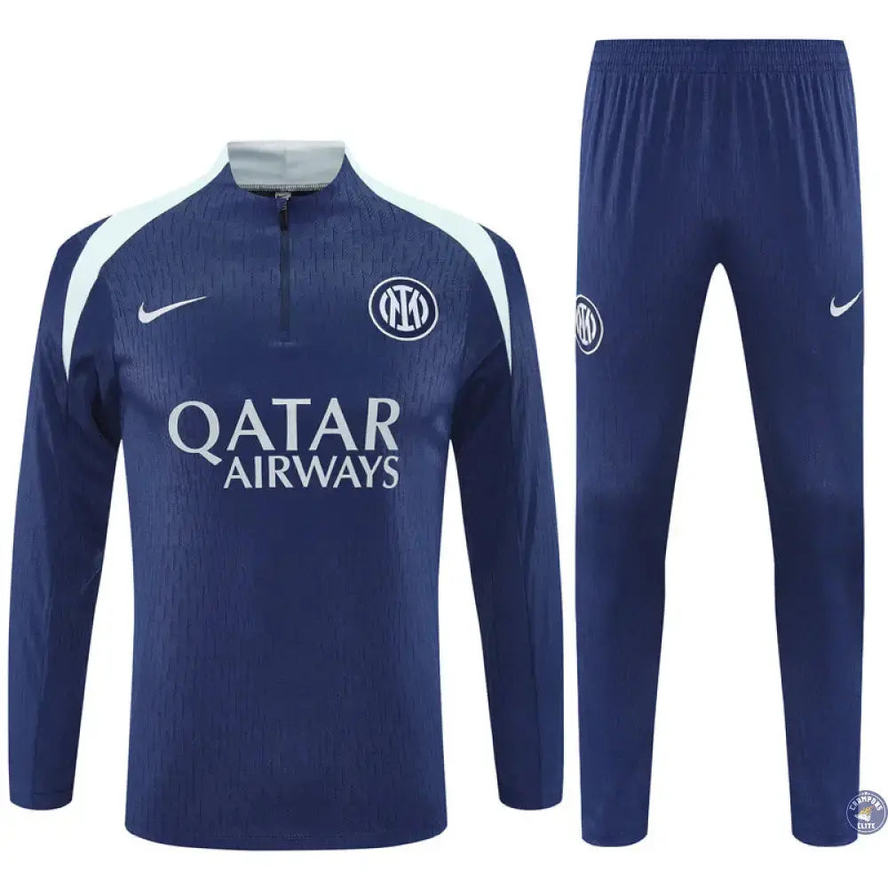Image of Survêtement d’entraînement demi-zip - Inter Milan 2025/2026 - Bleu Marine/Gris Bleuté