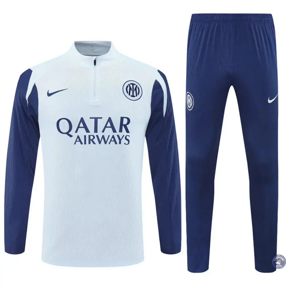 Image of Survêtement d’entraînement demi-zip - Inter Milan 2025/2026 - Gris Bleuté/Bleu Marine