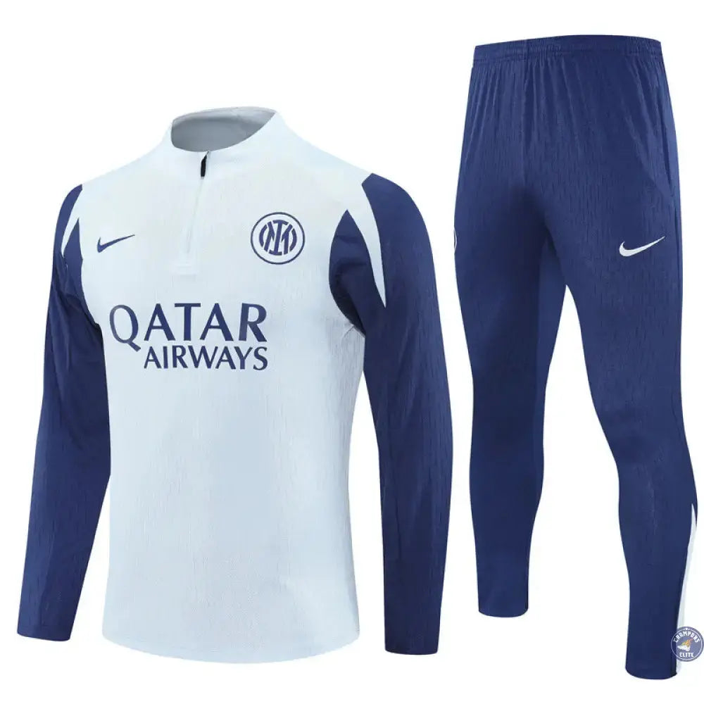 Survêtement d’entraînement demi-zip - Inter Milan 2025/2026 - Gris Bleuté/Bleu Marine