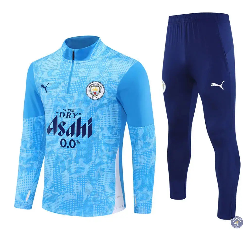 Image of Survêtement d’entraînement demi-zip - Manchester City 2025/2026 - Bleu/Bleu Ciel