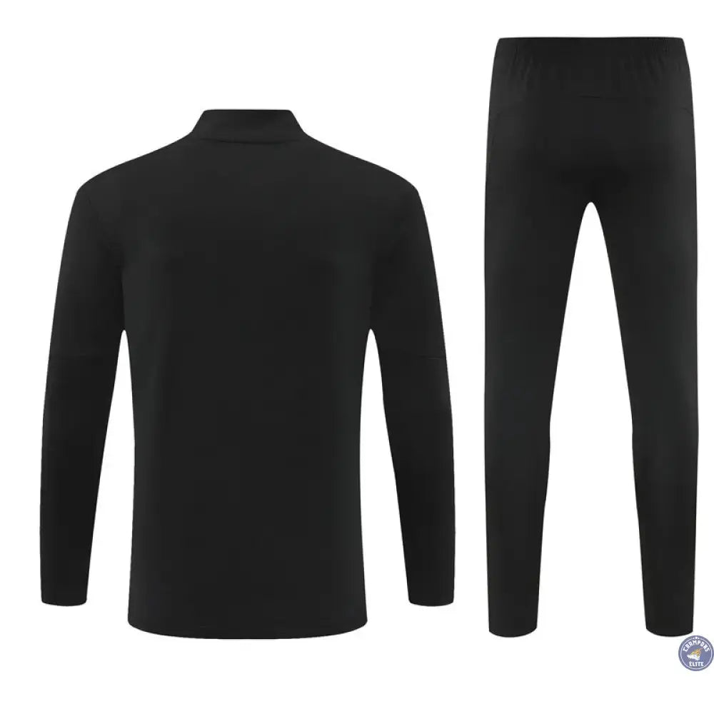 Image of Survêtement d’entraînement demi-zip - Manchester City 2025/2026 - Noir/Blanc