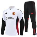 Survêtement d’entraînement demi-zip - Manchester United 2025/2026 - Blanc/Noir/Rouge