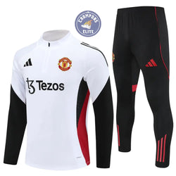 Image of Survêtement d’entraînement demi-zip - Manchester United 2025/2026 - Blanc/Noir/Rouge