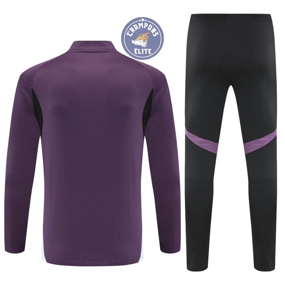 Survêtement d’entraînement demi-zip - Manchester United 2025/2026 - Bordeaux/Noir/Blanc