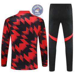 Image of Survêtement d’entraînement demi-zip - Manchester United 2025/2026 - Noir/Rouge
