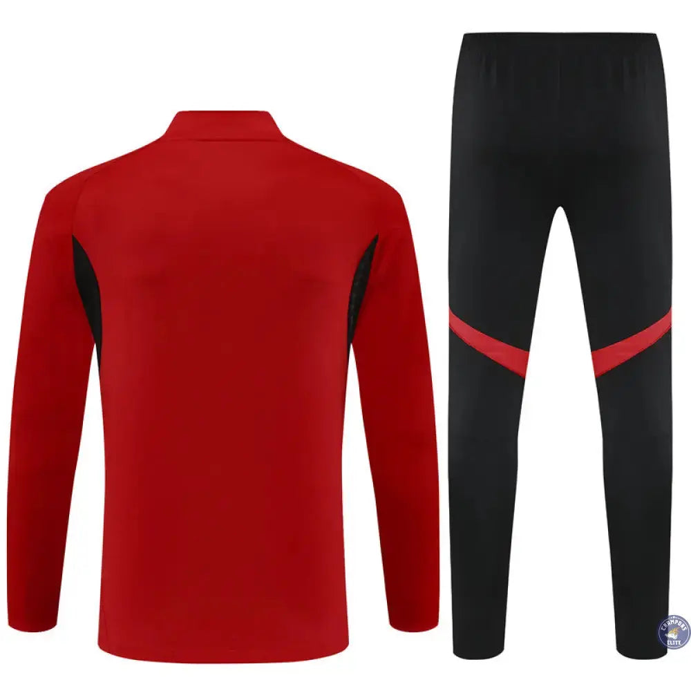 Image of Survêtement d’entraînement demi-zip - Manchester United 2025/2026 - Rouge/Noir/Blanc