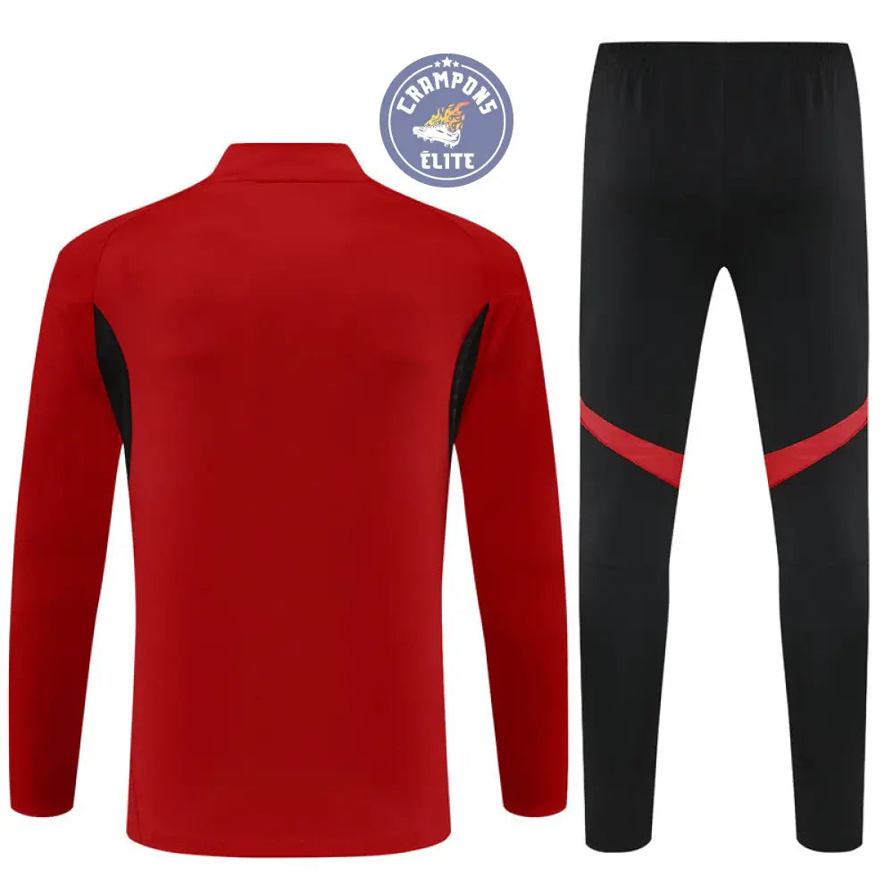 Survêtement d’entraînement demi-zip - Manchester United 2025/2026 - Rouge/Noir/Blanc