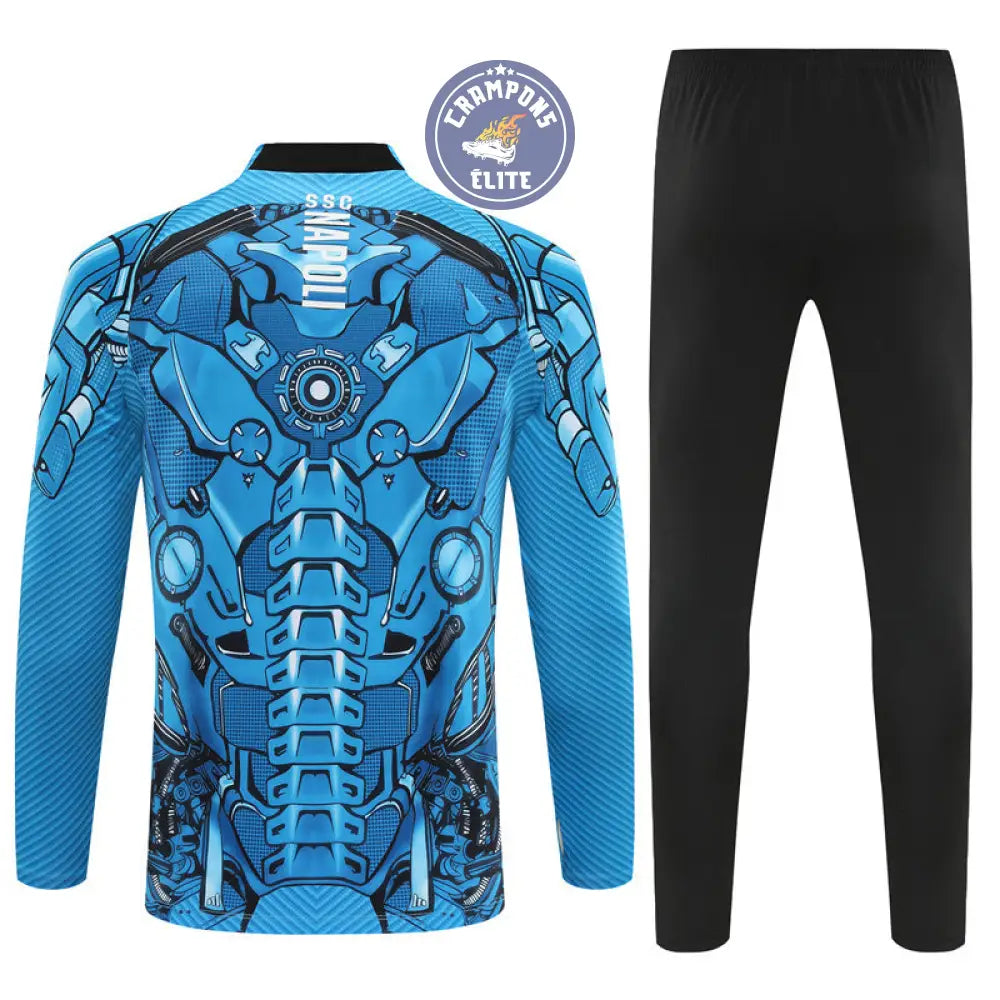 Image of Survêtement d’entraînement demi-zip - Naples 2025/2026 - Bleu Ciel/Noir