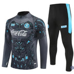 Survêtement d’entraînement demi-zip - Naples 2025/2026 - Gris/Noir/Bleu Ciel
