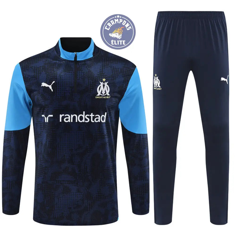 Survêtement d’entraînement demi-zip - OM 2025/2026 - Bleu/Bleu Ciel