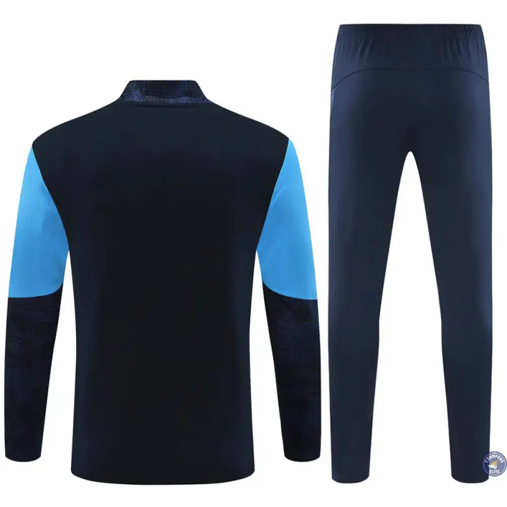 Survêtement d’entraînement demi-zip - OM 2025/2026 - Bleu/Bleu Ciel
