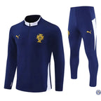Survêtement d’entraînement demi-zip - Portugal 2025/2026 - Bleu Marine/Blanc/Or