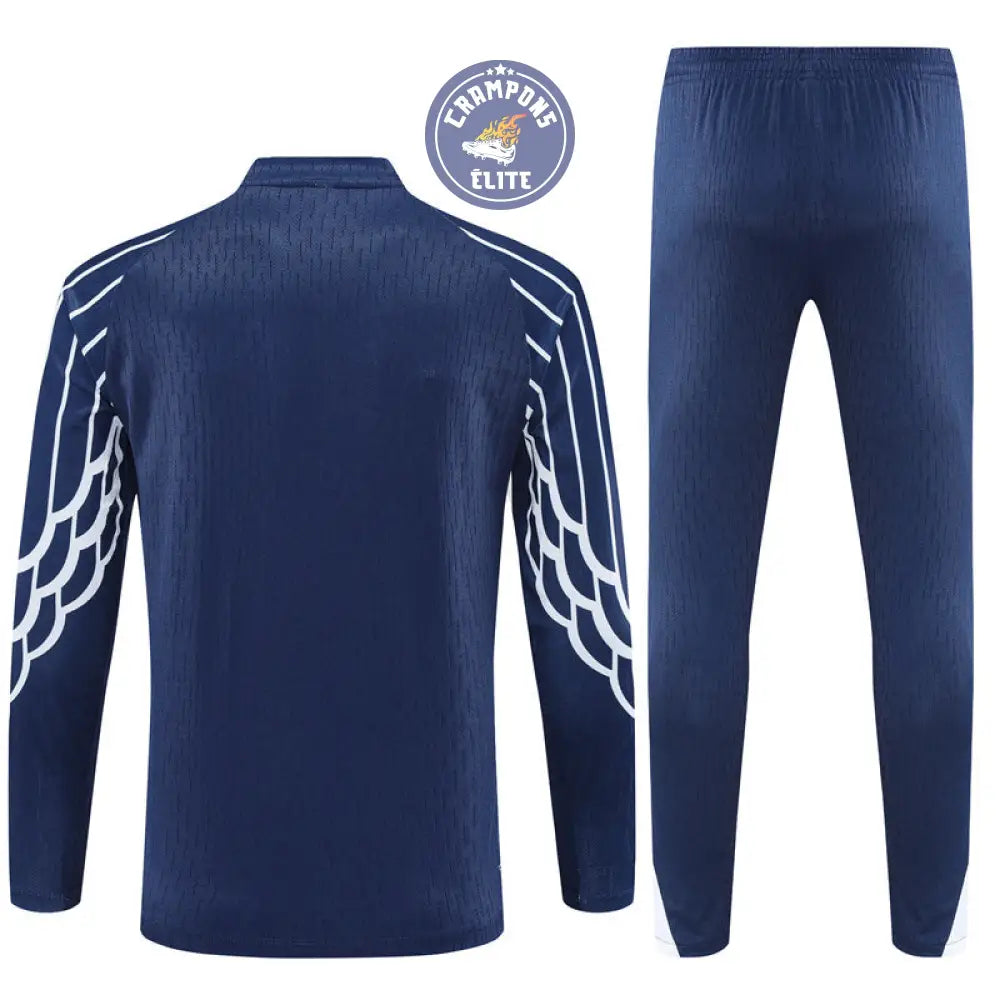 Image of Survêtement d’entraînement demi-zip - PSG 2025/2026 - à rayures Bleu Marine/Blanc