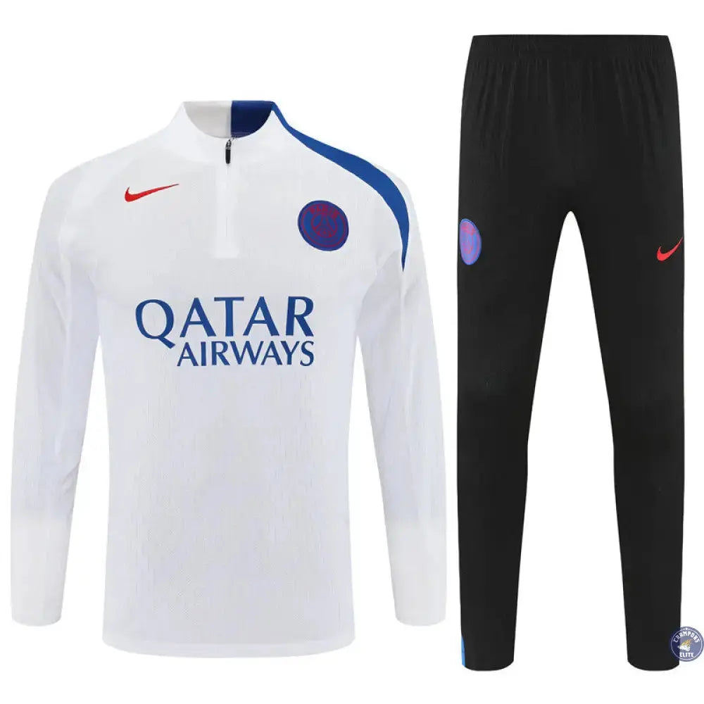 Image of Survêtement d’entraînement demi-zip - PSG 2025/2026 - Blanc/Bleu/Noir