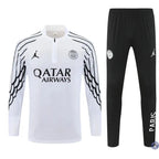 Survêtement d’entraînement demi-zip - PSG 2025/2026 - Blanc/Noir