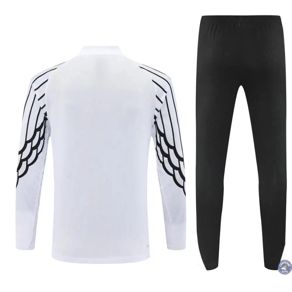 Image of Survêtement d’entraînement demi-zip - PSG 2025/2026 - Blanc/Noir