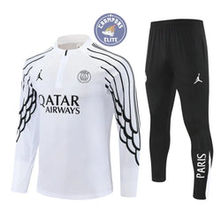 Image of Survêtement d’entraînement demi-zip - PSG 2025/2026 - Blanc/Noir