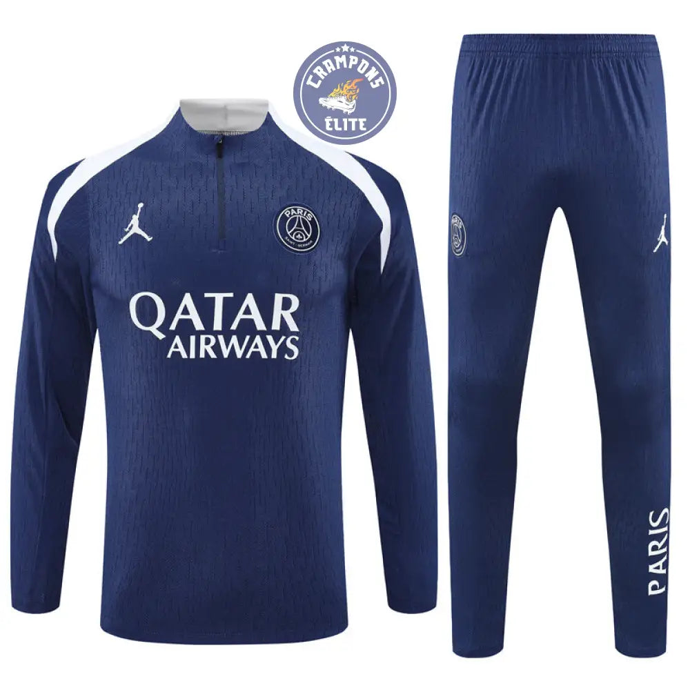 Image of Survêtement d’entraînement demi-zip - PSG 2025/2026 - Bleu Marine/Blanc