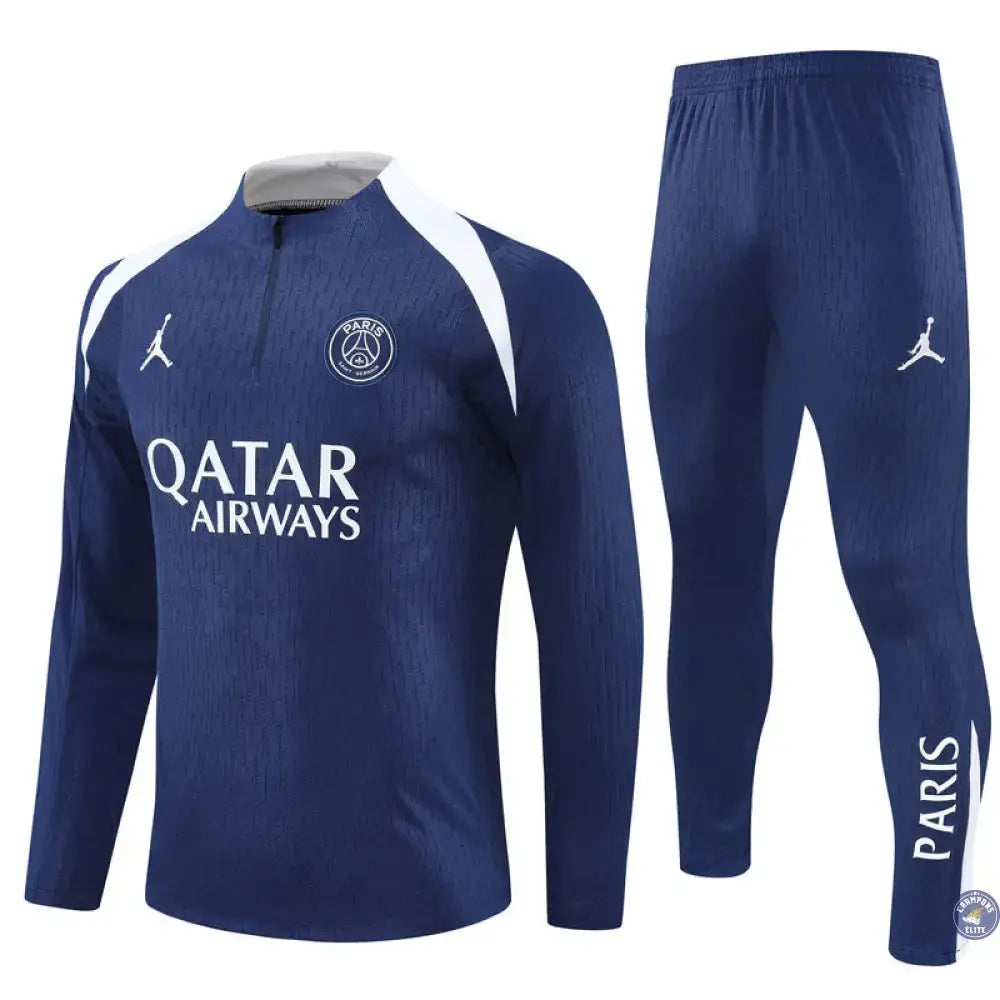 Image of Survêtement d’entraînement demi-zip - PSG 2025/2026 - Bleu Marine/Blanc