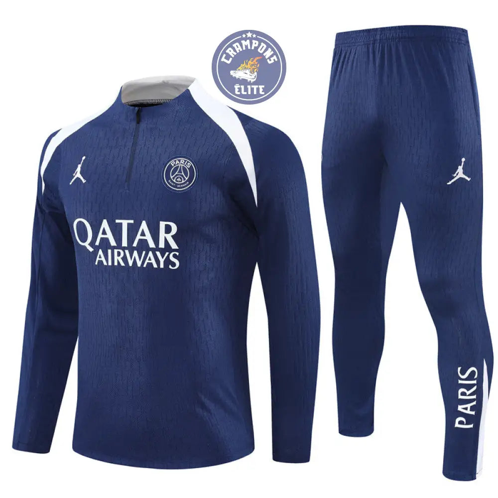 Survêtement d’entraînement demi-zip - PSG 2025/2026 - Bleu Marine/Blanc