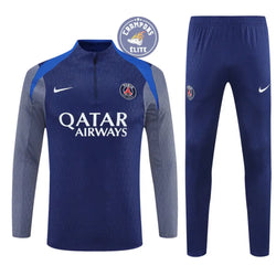 Image of Survêtement d’entraînement demi-zip - PSG 2025/2026 - Bleu Marine/Bleu/Gris