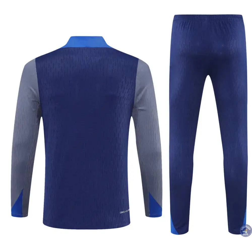 Image of Survêtement d’entraînement demi-zip - PSG 2025/2026 - Bleu Marine/Bleu/Gris