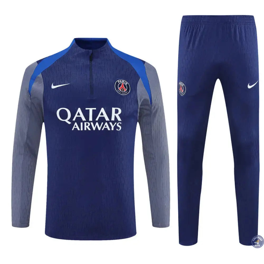 Image of Survêtement d’entraînement demi-zip - PSG 2025/2026 - Bleu Marine/Bleu/Gris
