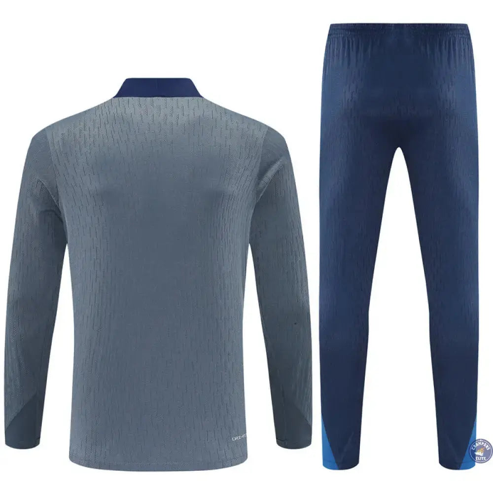 Image of Survêtement d’entraînement demi-zip - PSG 2025/2026 -Gris/Bleu Marine