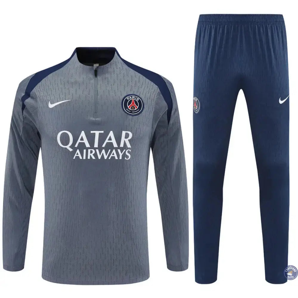 Survêtement d’entraînement demi-zip - PSG 2025/2026 -Gris/Bleu Marine