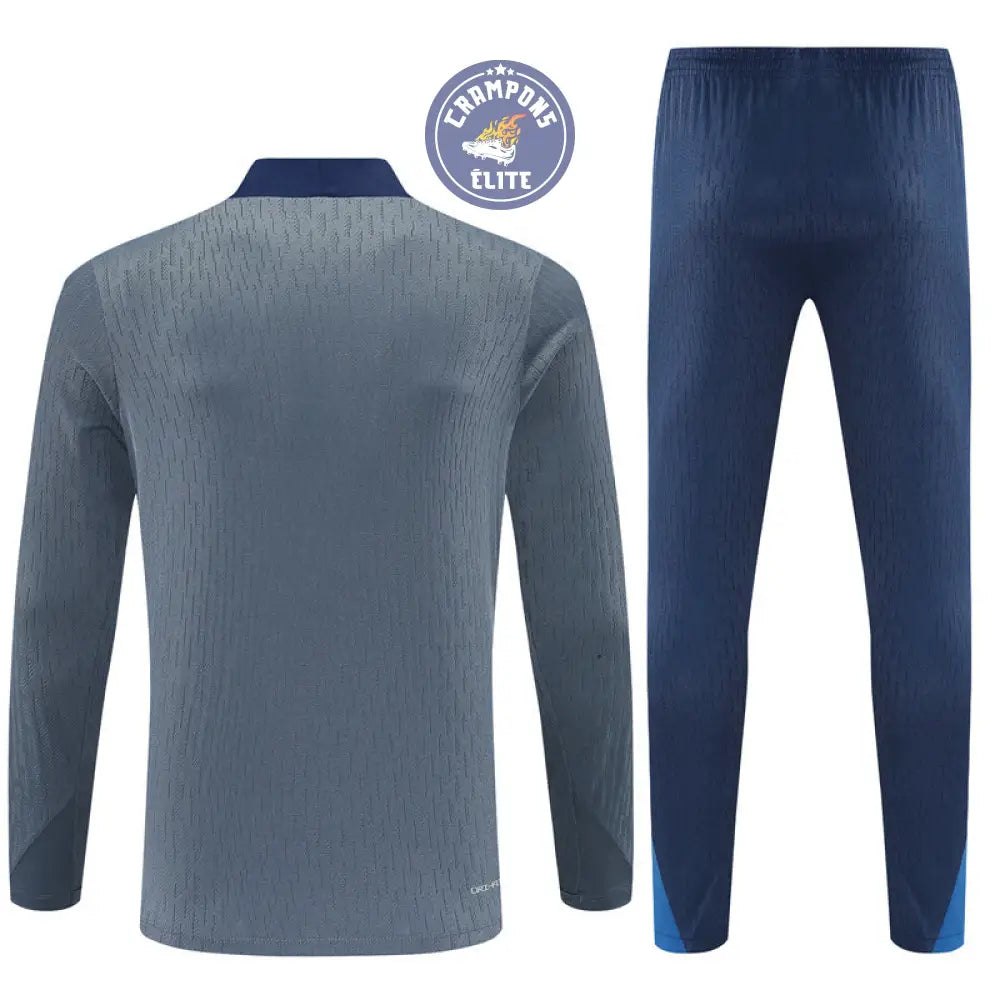 Image of Survêtement d’entraînement demi-zip - PSG 2025/2026 -Gris/Bleu Marine