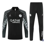 Survêtement d’entraînement demi-zip - PSG 2025/2026 - Noir/Blanc