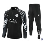 Survêtement d’entraînement demi-zip - PSG 2025/2026 - Noir/Blanc