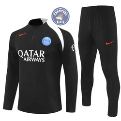 Image of Survêtement d’entraînement demi-zip - PSG 2025/2026 - Noir/Blanc/Rouge