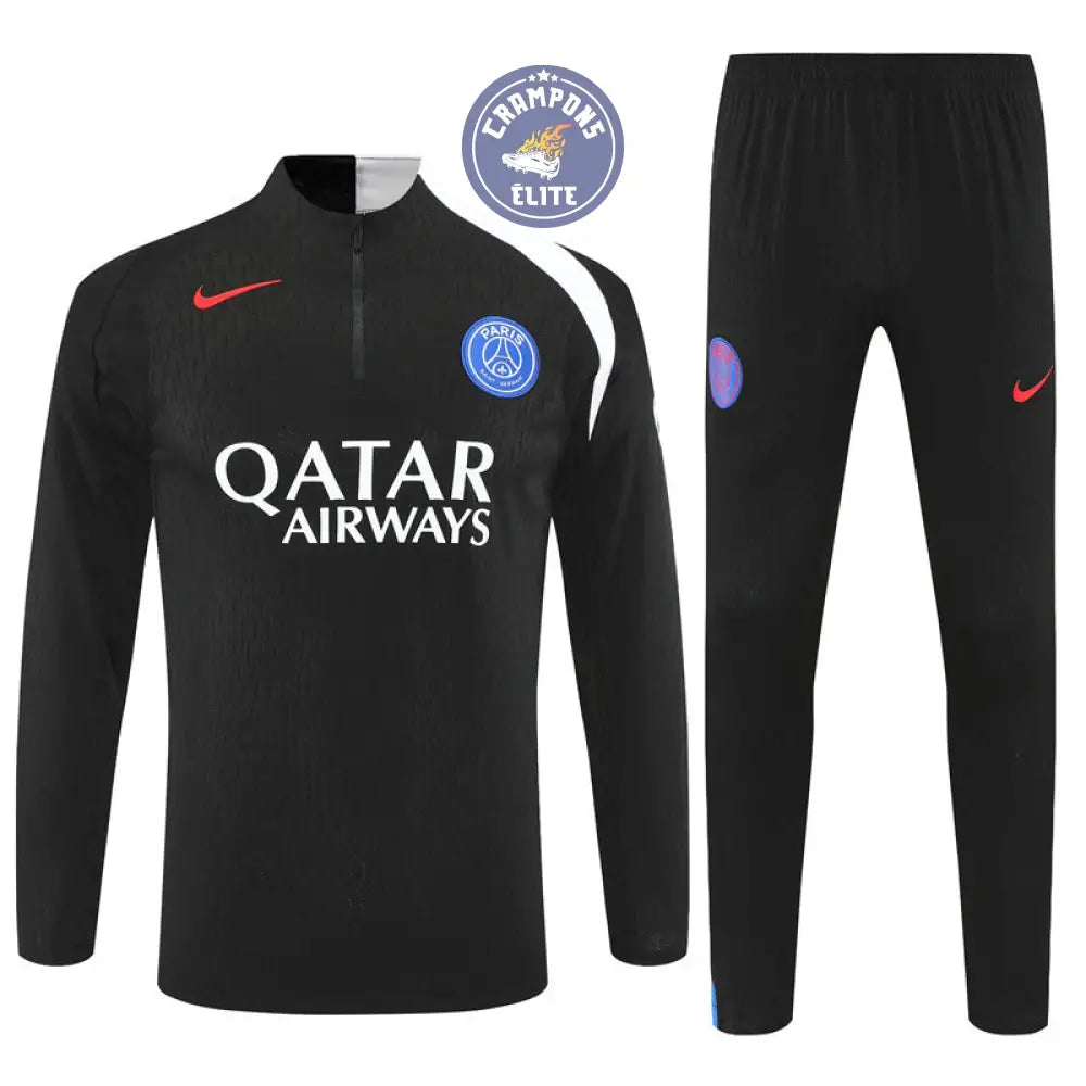 Image of Survêtement d’entraînement demi-zip - PSG 2025/2026 - Noir/Blanc/Rouge