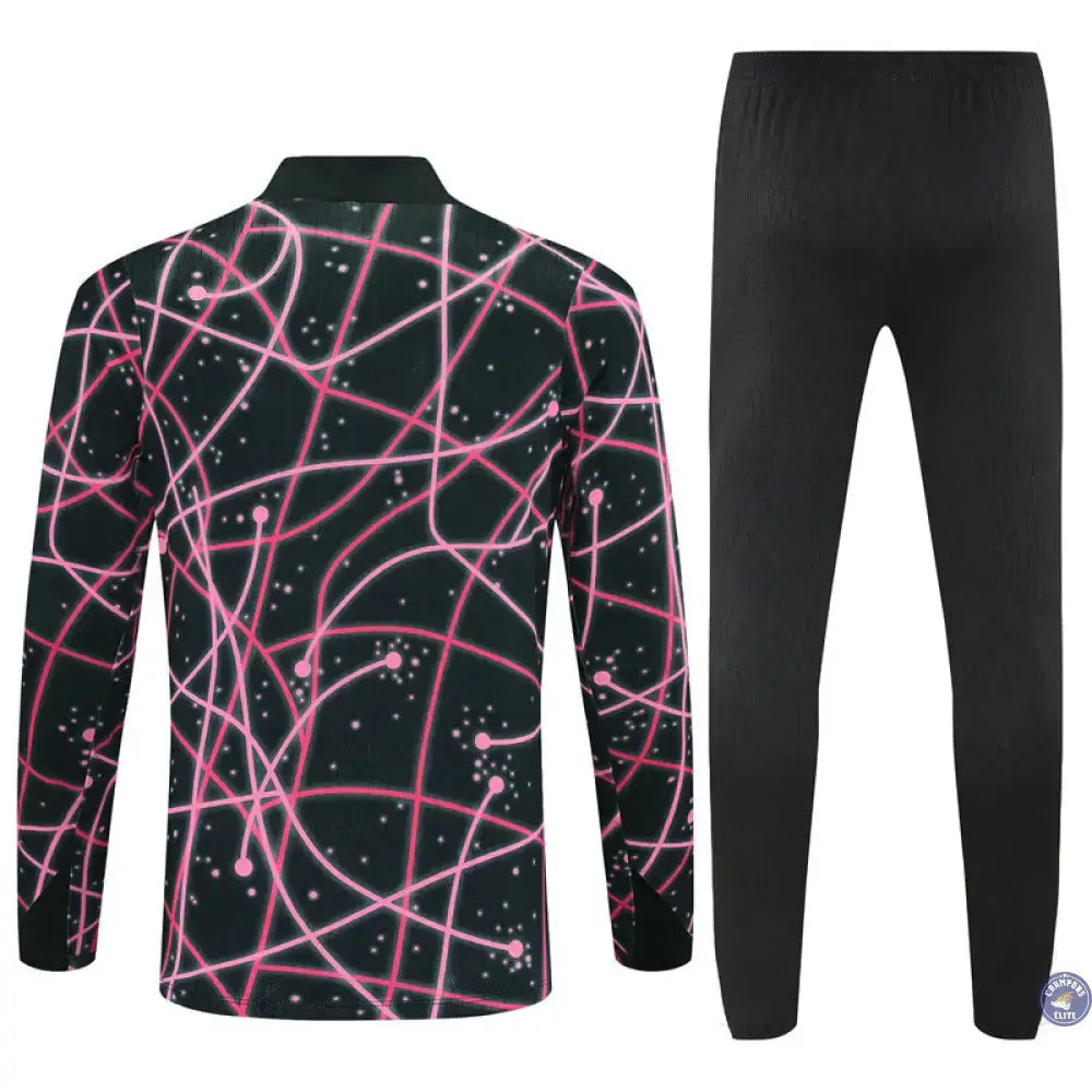 Survêtement d’entraînement demi-zip - PSG 2025/2026 - Noir/Rose/Blanc
